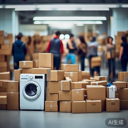 “线上洗衣机送货慢，线下可立即