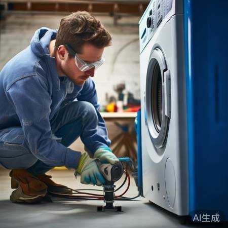 细心安装洗衣机,注意安全。