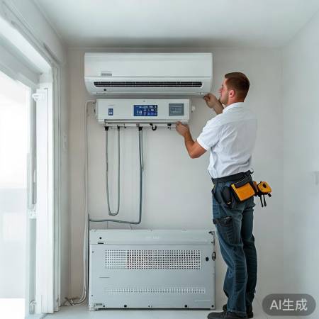 “空调安装完毕，调试成功！”