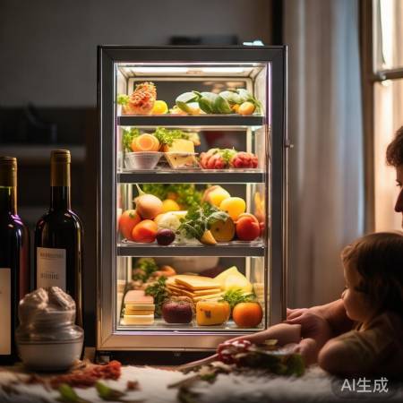 美菱迷你冰箱装满美食