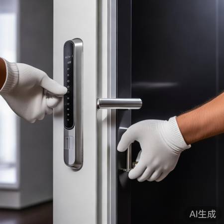 智能锁安装需专业，勿用硬物敲打