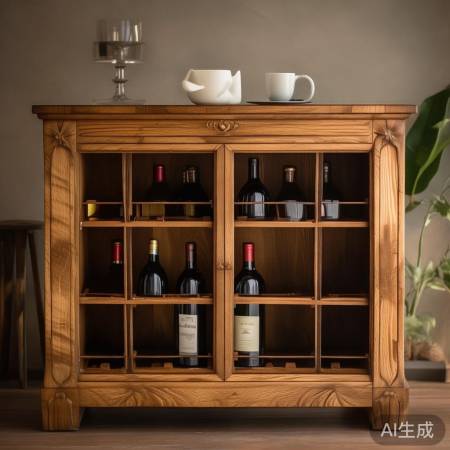 “橡木茶酒柜架，600元”