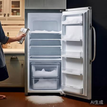 冰箱门开，霜融更快