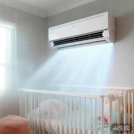 空调风向宜向上，定期清洗过滤网