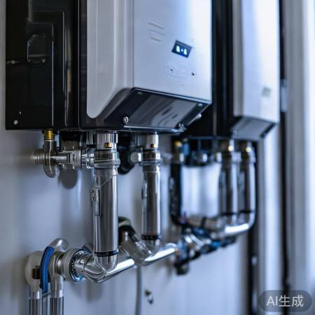 电壁挂炉并联，管道畅通，定期检