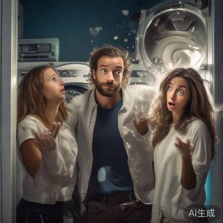 丈夫镇定应对,妻无辜似洗衣机故