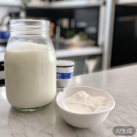 自制酸奶：牛奶+酸奶菌粉