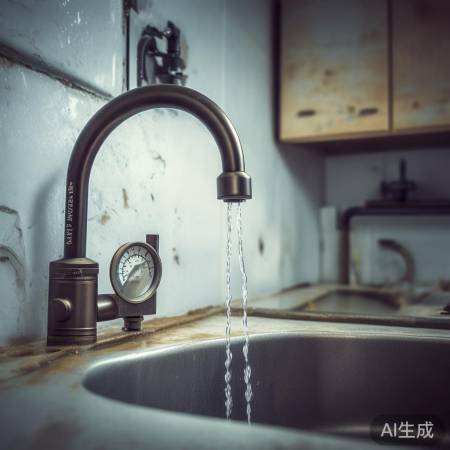 检查水压，联系物业修