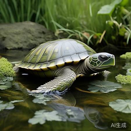 甲鱼绿色变身,天然伪装术