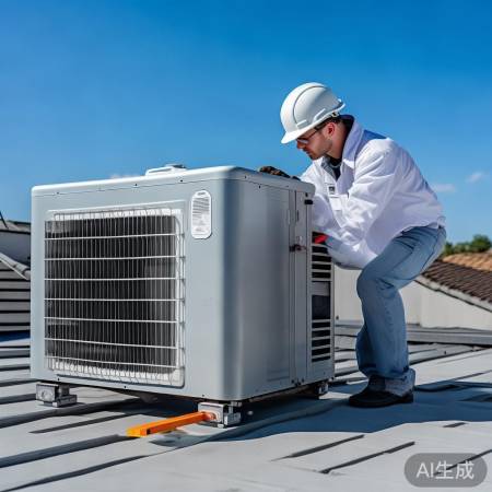 安装外机，稳固支架