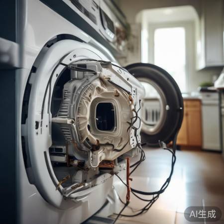 检查洗衣机电机，注意磨损迹象