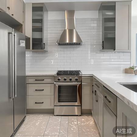 厨房材质统一，易清洁