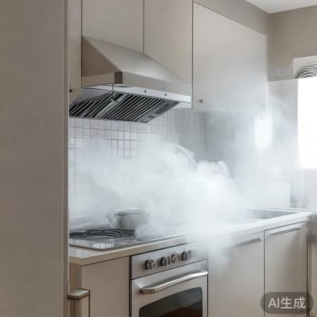 门对面安装,油烟直排,家居清爽