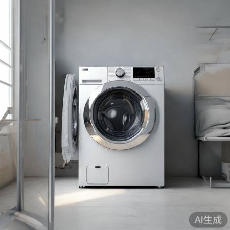 洗衣机尺寸合适,四周空间充足