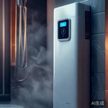 按下按钮,热水器小憩片刻。