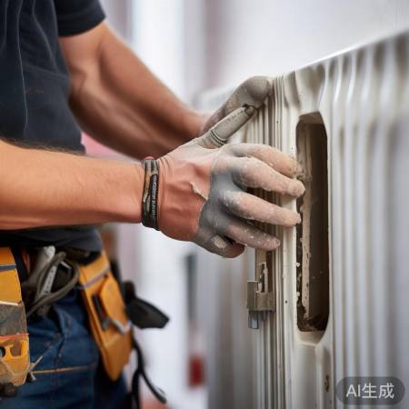 均匀拆散热片,护墙。