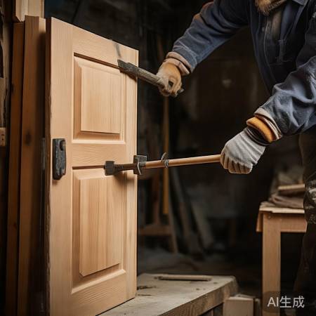 拆门扇：轻撬分离，勿损门扇