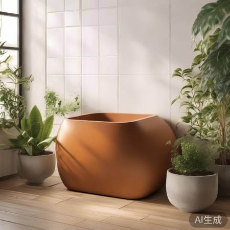 热水器装饰,添绿植空间清新