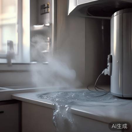 接通电源,热水器启动加热。