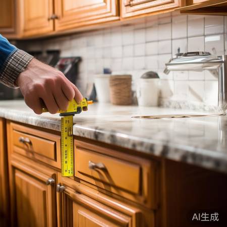 量尺寸，确保消毒柜嵌入