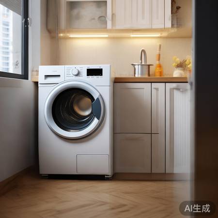 小型洗衣机，体积小巧，操作简便