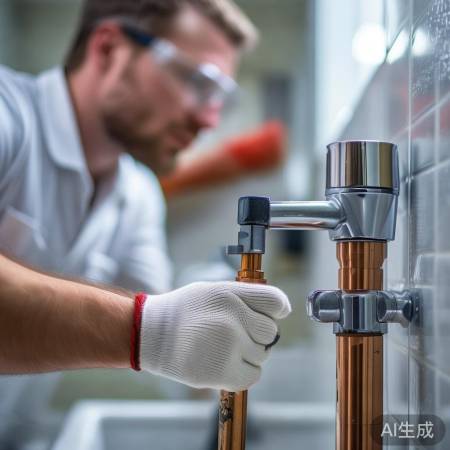 拧紧水管接头，均匀用力