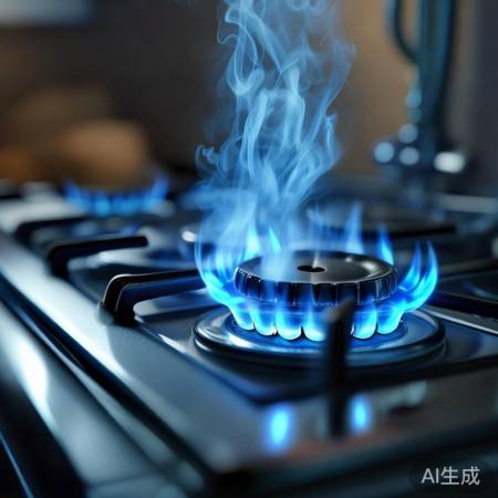 燃气灶点火燃烧