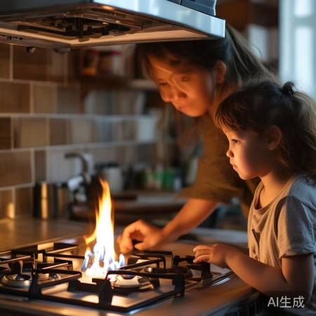 燃气灶使用需小心防火