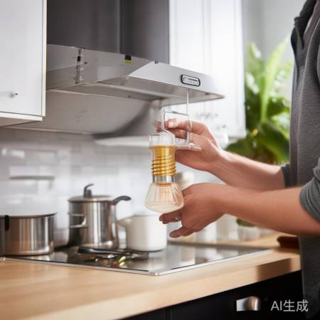 教换油烟机灯泡，超简单！