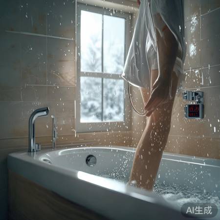 冬天洗澡，短时节水减冷凝