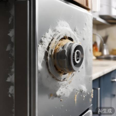 集成灶按钮卡因污垢或损坏