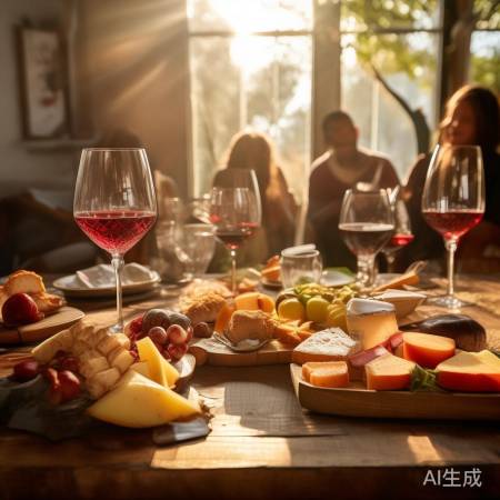 红酒配点心,惬意下午时光