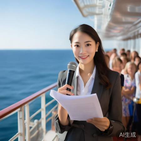 “高中起英语达人,邮轮双语主持