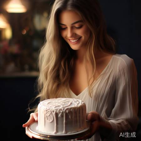 奚梦瑶拿蛋糕动作惊艳全场，揭秘网红女神的甜蜜瞬间