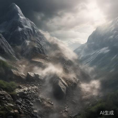 尼泊尔山体崩塌惊险瞬间：滑入河流瞬间触目惊心